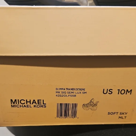 Michael Kors Denim and White High-Top Sneakers - Picture 3 of 10